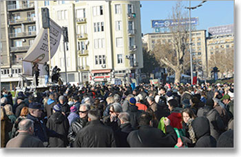 Protesnom skupu prisustvovao je i veliki broj građana
